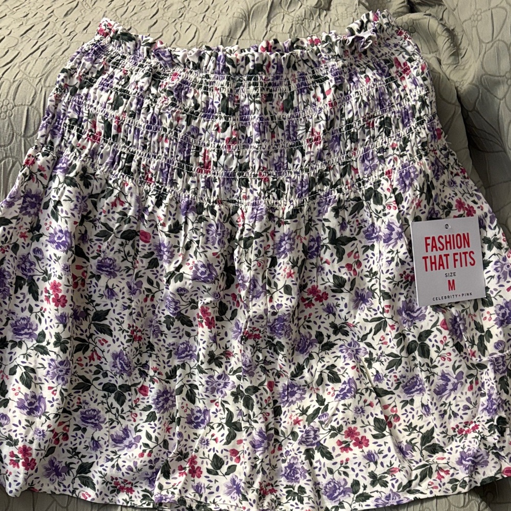 Celebrity Pink Floral Skirt - Purple and Red